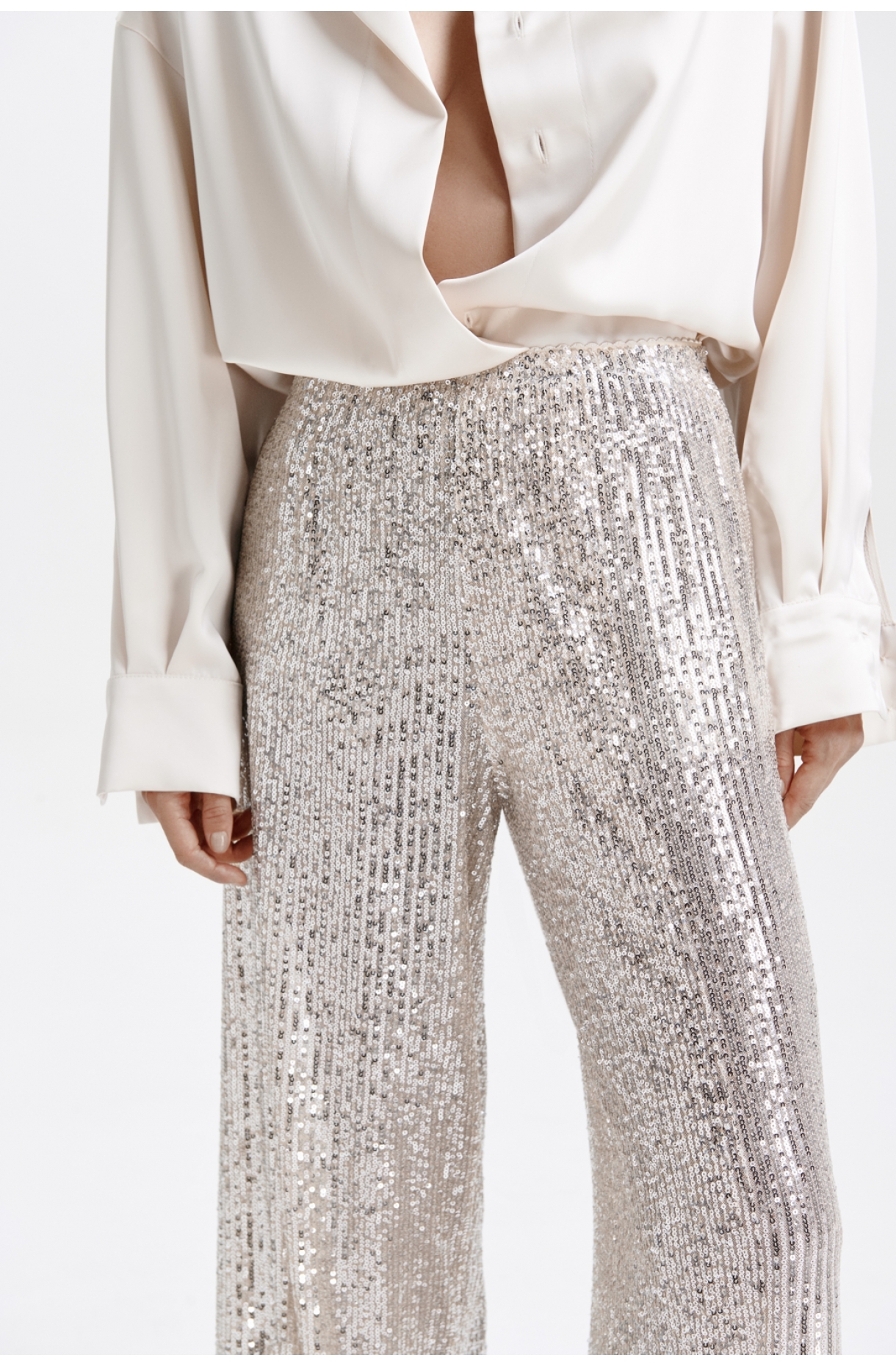 ШТАНИ З БЛИСКІТКАМИ ВІЛЬНОГО КРОЮ 403\42-1 зображення