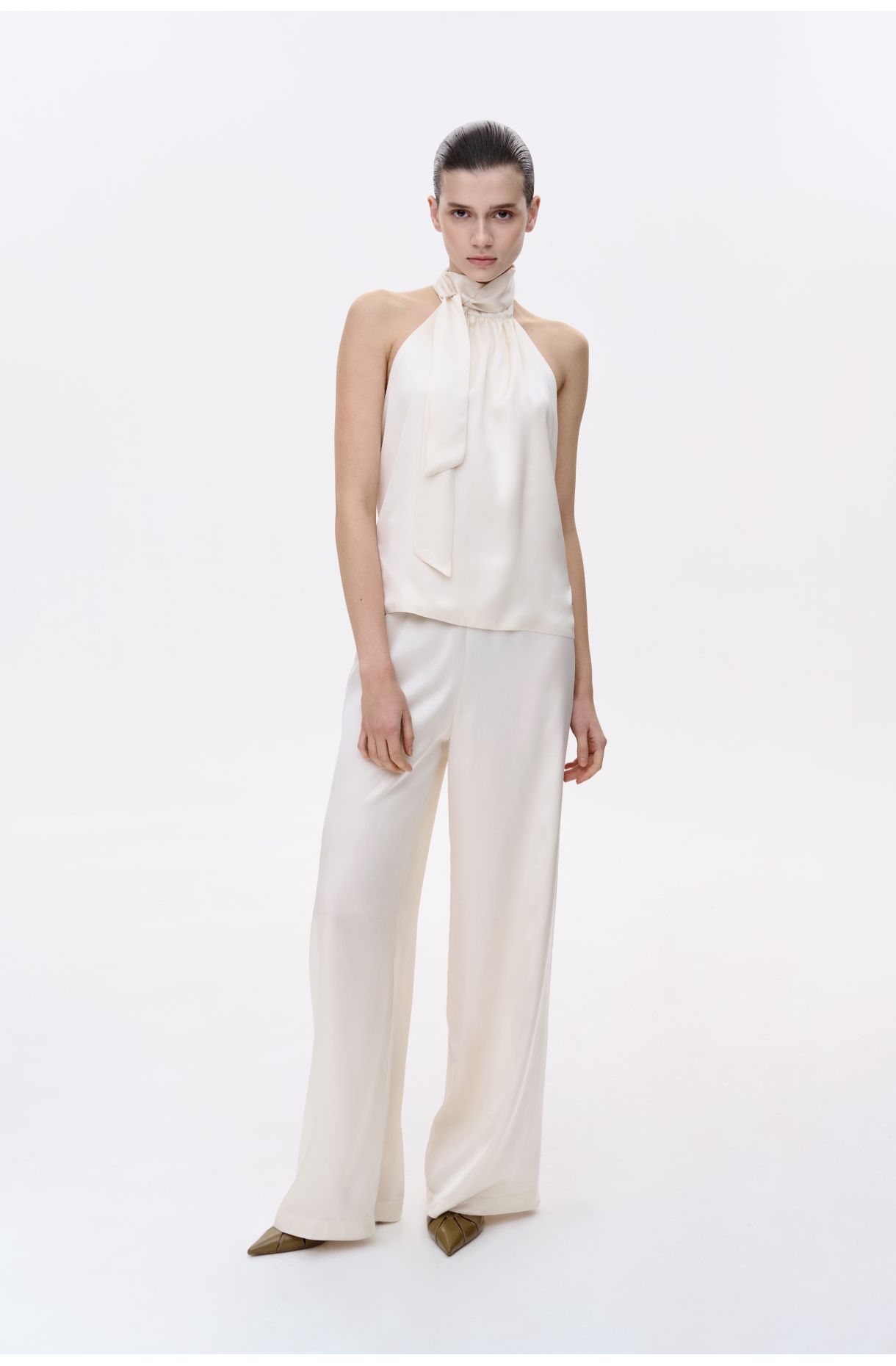 ШИРОКІ ШОВКОВІ ШТАНИ 1236 зображення 8