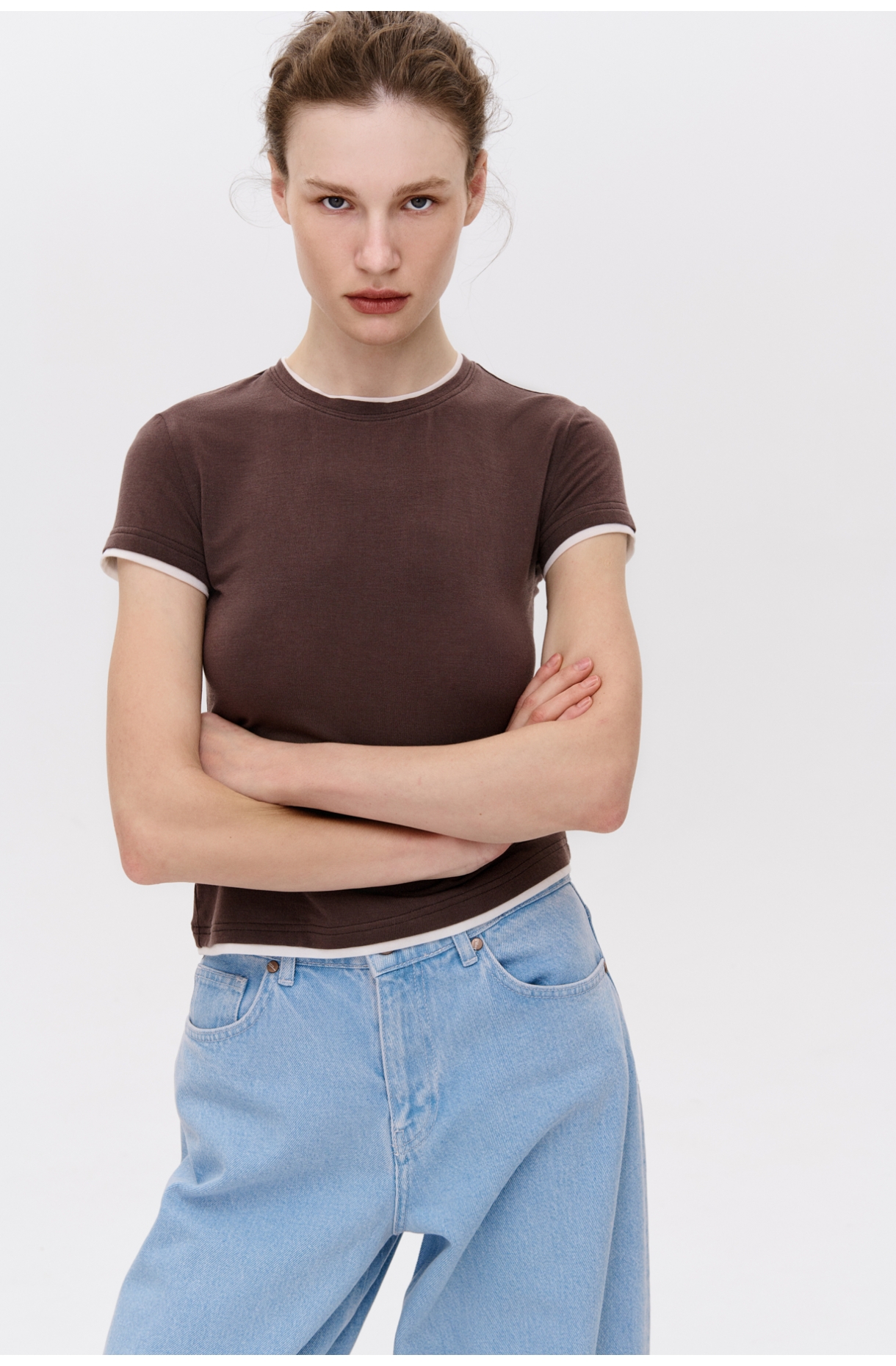 ФУТБОЛКА З АКЦЕНТНИМИ ВСТАВКАМИ З TENCEL 1176\27-3 зображення 68