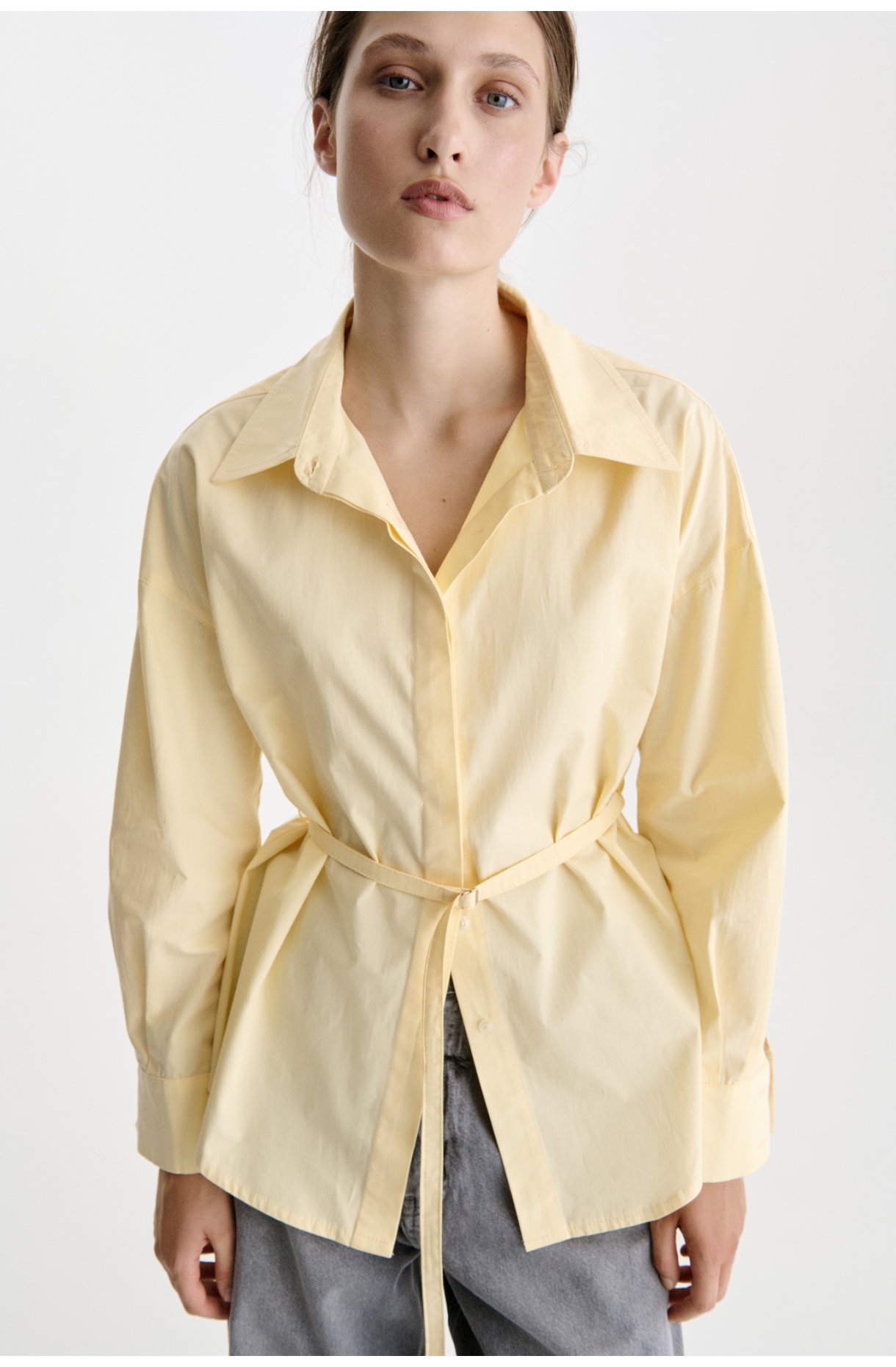 СОРОЧКА ВІЛЬНОГО КРОЮ З БАВОВНЯНОЇ ТКАНИНИ 1170\23-2 зображення 2