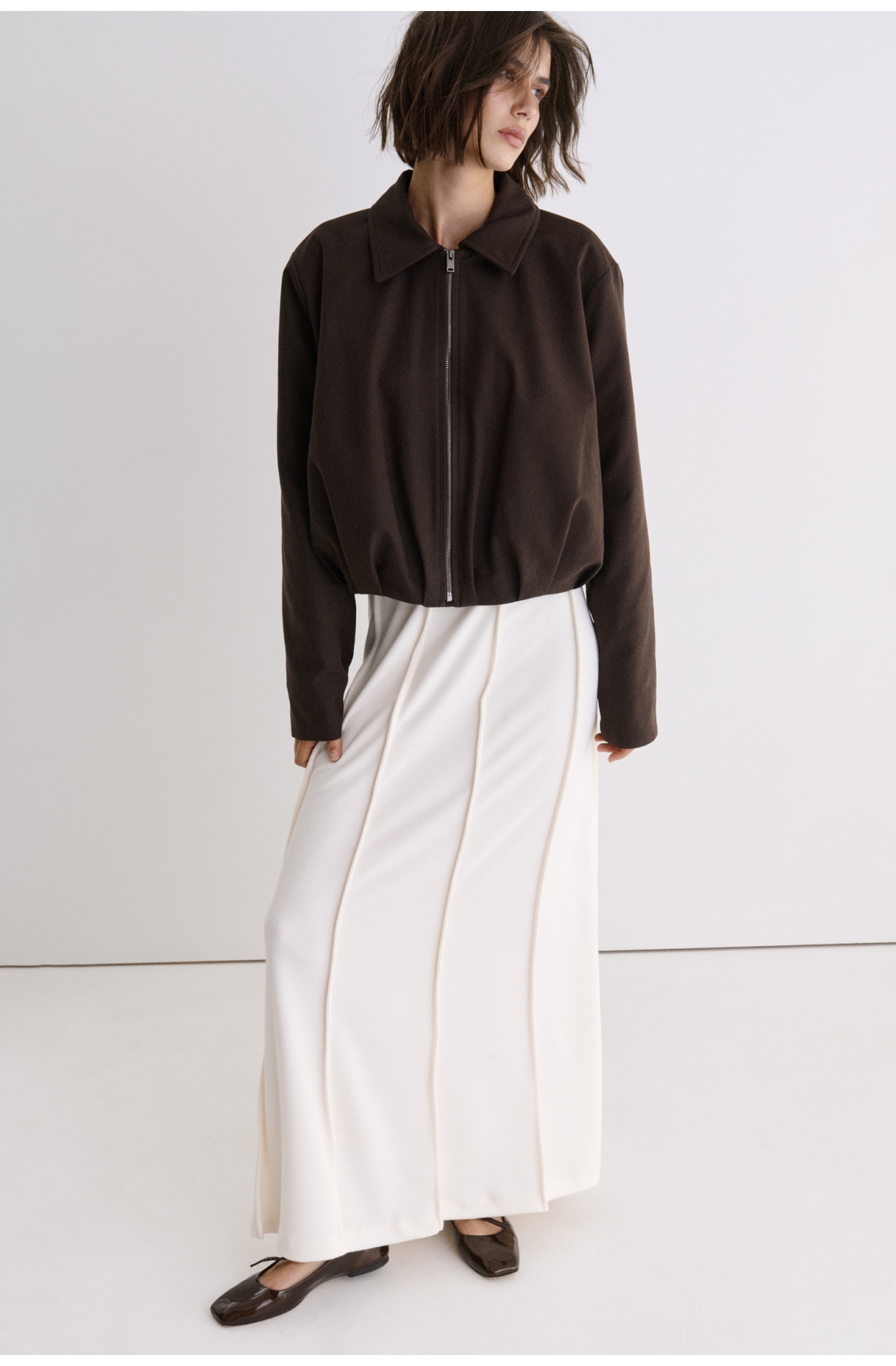 МАКСІ СПІДНИЦЯ З АКЦЕНТНИМИ ВЕРТИКАЛЬНИМИ ШВАМИ 1229\4264 зображення