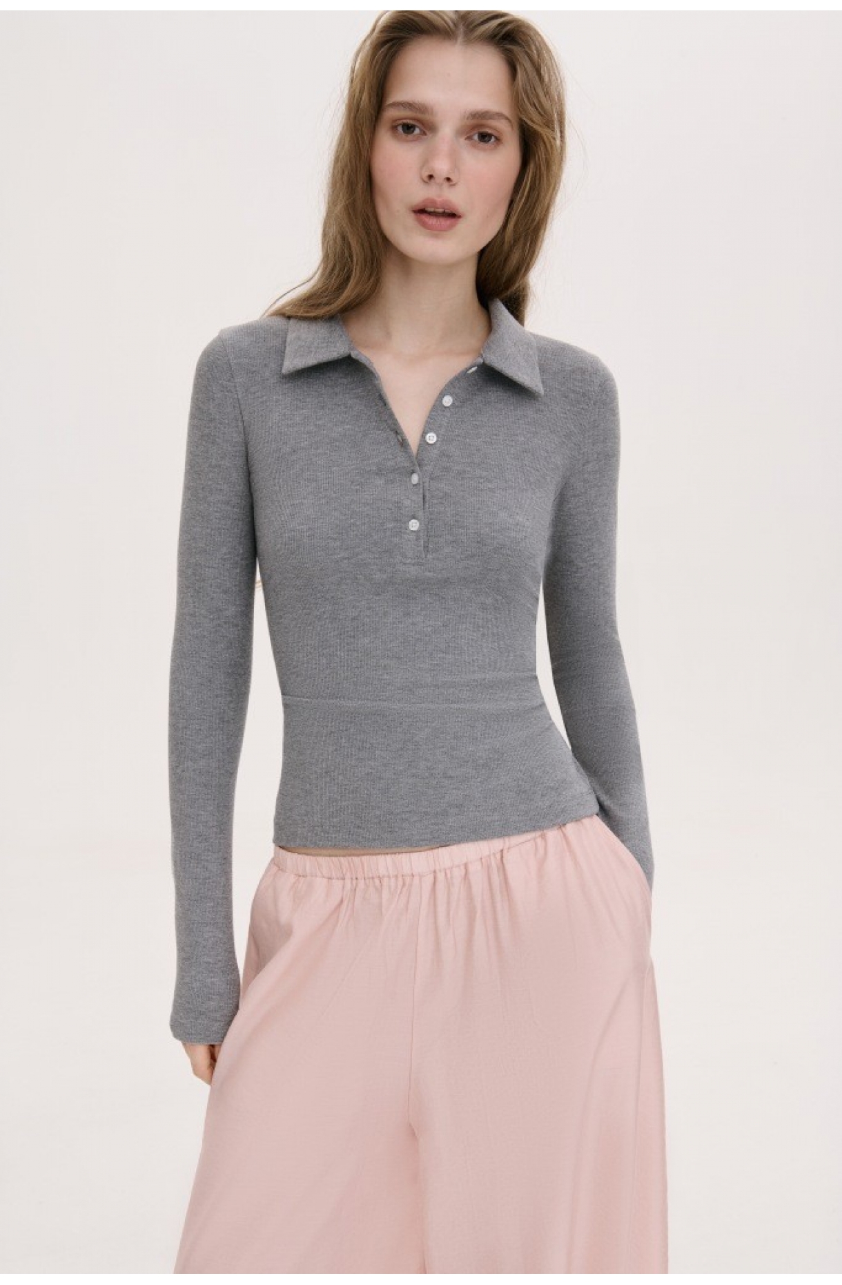 МІНІМАЛІСТИЧНИЙ ЛОНГСЛІВ-ПОЛО 1212-2 зображення 16