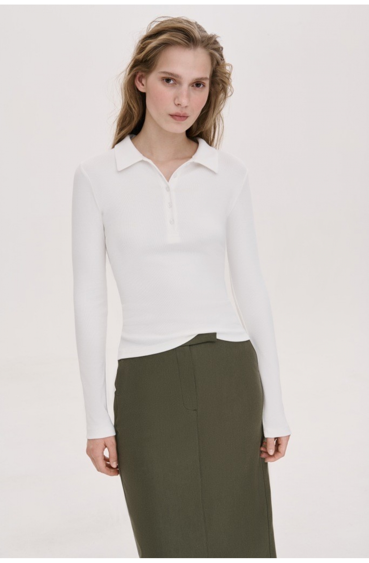 МІНІМАЛІСТИЧНИЙ ЛОНГСЛІВ-ПОЛО 1212-2 зображення 18