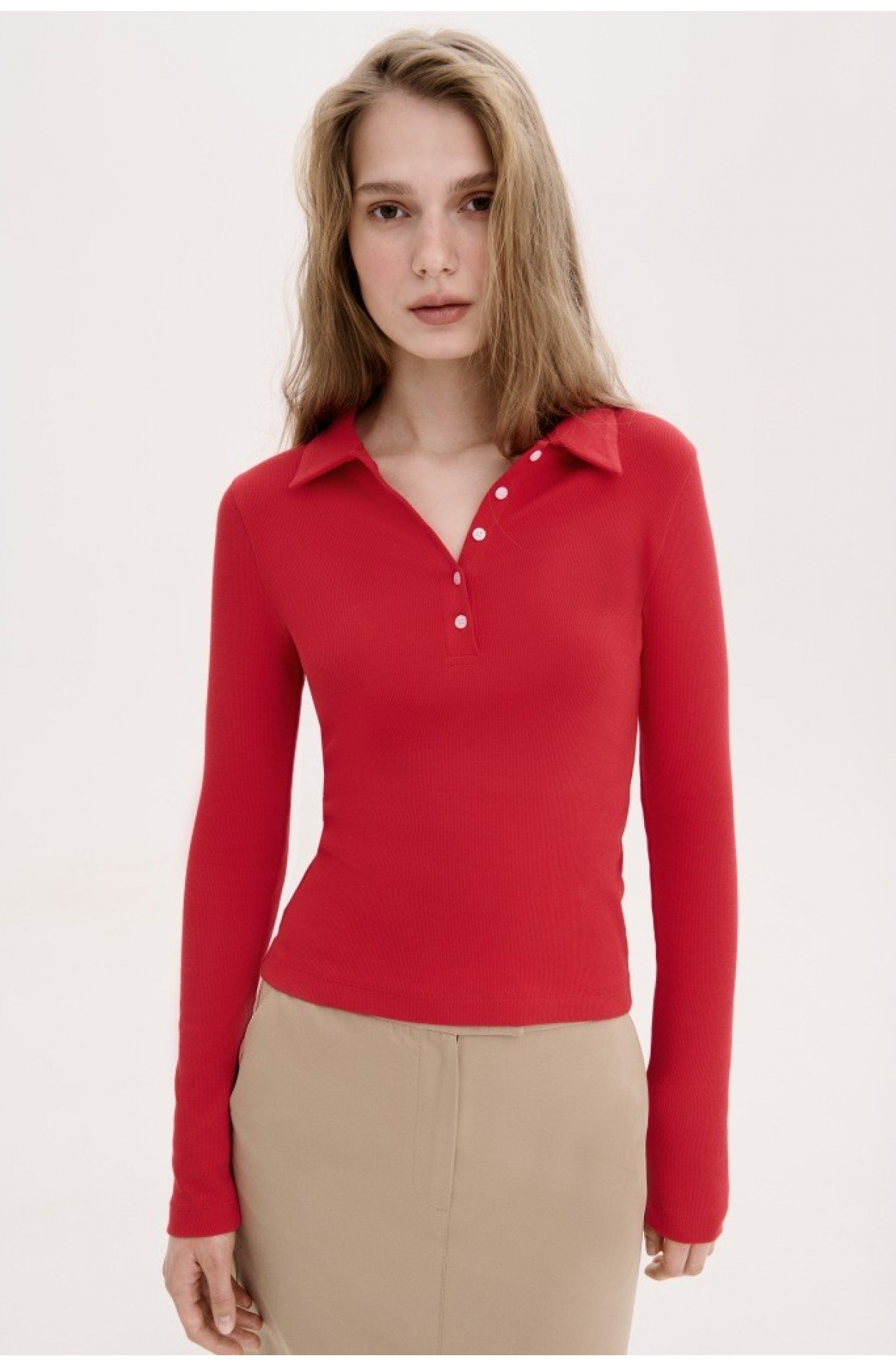 МІНІМАЛІСТИЧНИЙ ЛОНГСЛІВ-ПОЛО 1212-2 зображення 15