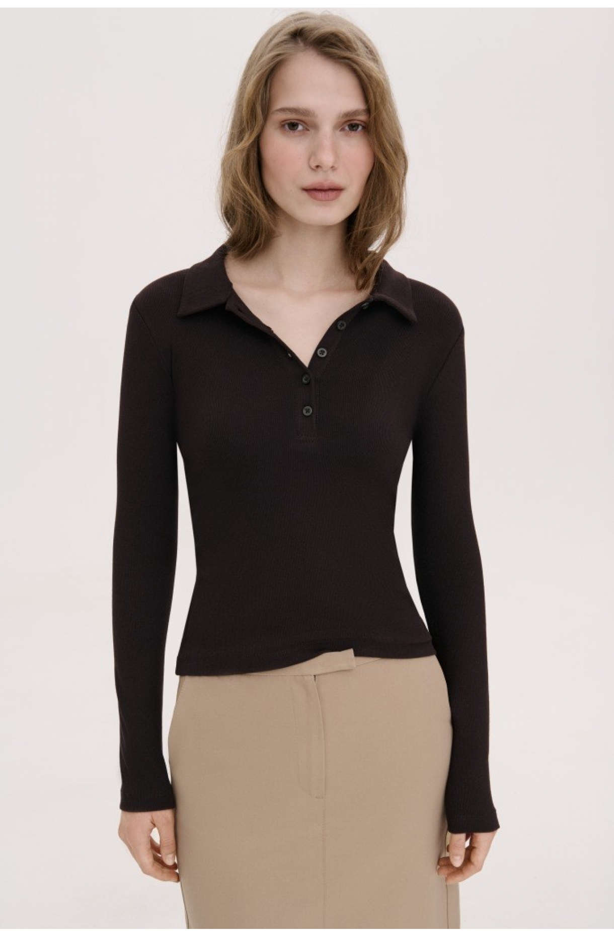 МІНІМАЛІСТИЧНИЙ ЛОНГСЛІВ-ПОЛО 1212-2 зображення 17