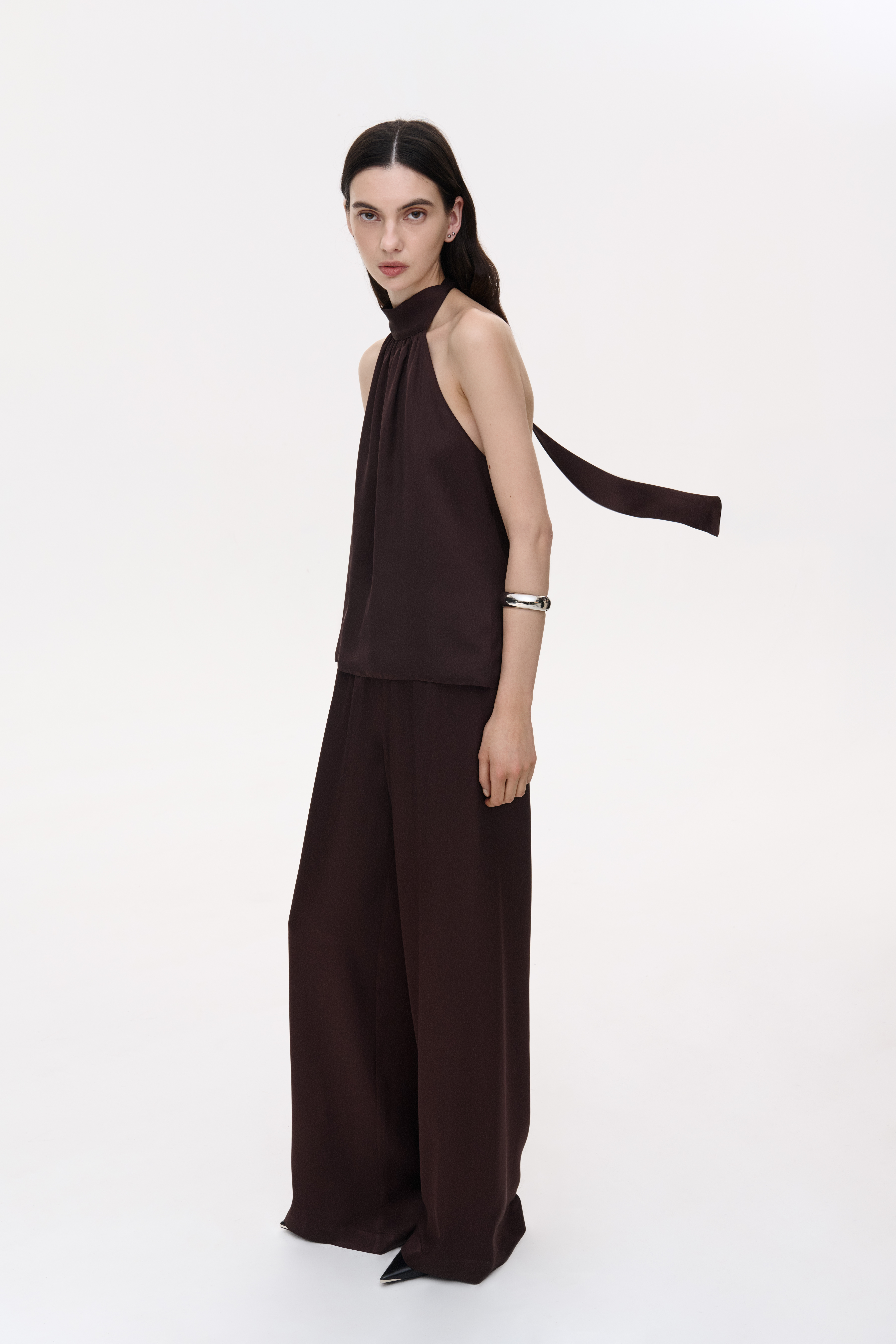 ШИРОКІ ШОВКОВІ ШТАНИ 1236 зображення 2