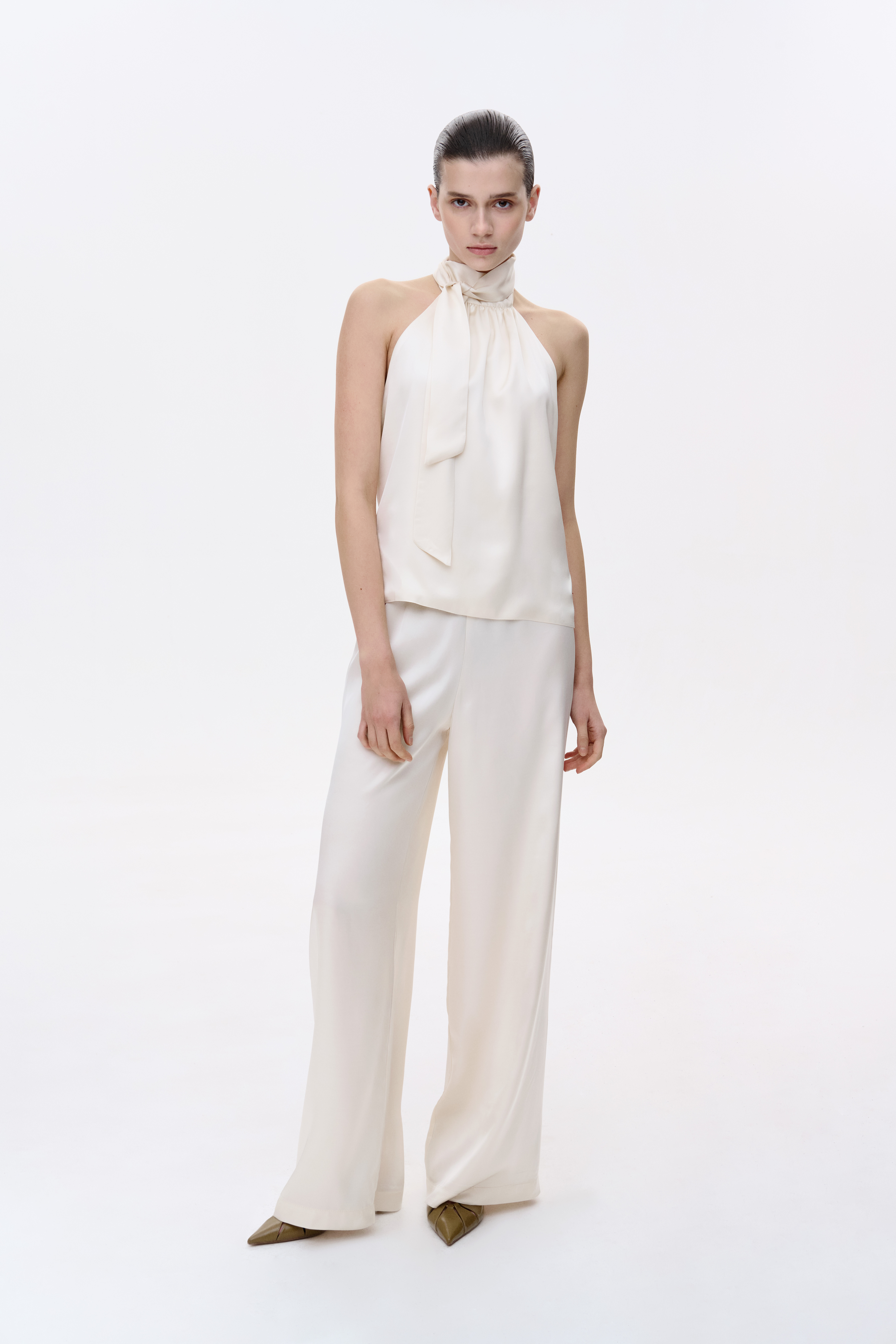 ШИРОКІ ШОВКОВІ ШТАНИ 1236 зображення