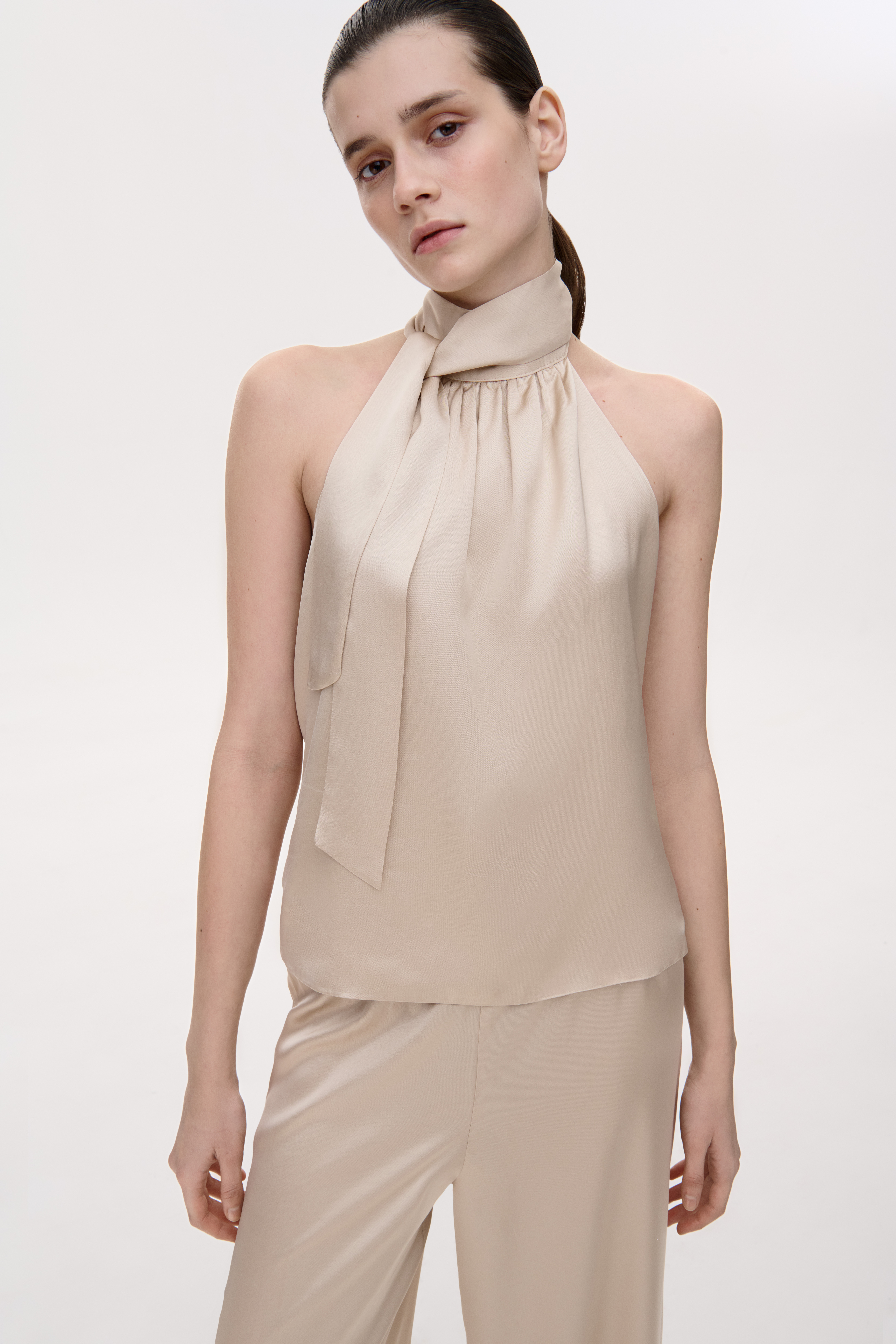 ТОП-ХАЛЬТЕР ІЗ ВІДКРИТОЮ СПИНОЮ ТА ЗАВʼЯЗКОЮ НА ШИЇ 1237 зображення