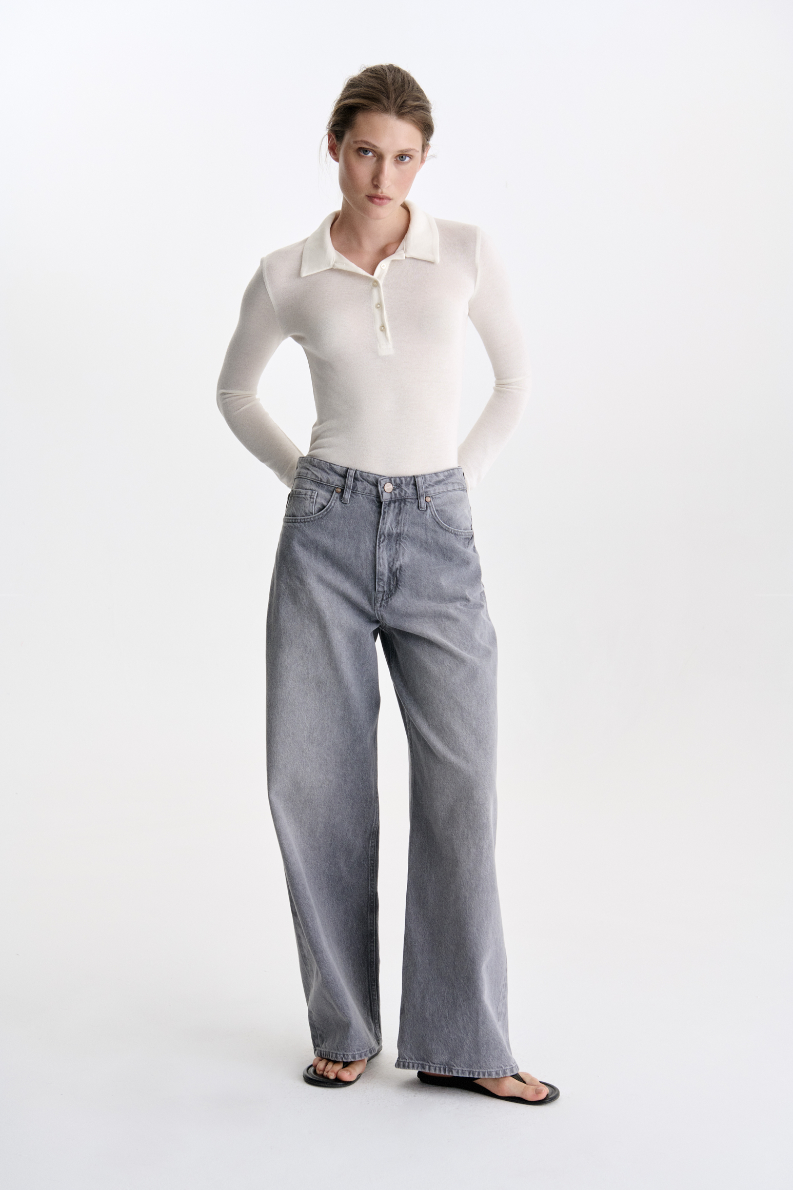 ДЖИНСИ РОЗСЛАБЛЕНОГО КРОЮ ПАЛАЦЦО 25-1176 зображення 1